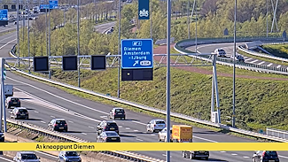 A1 t.h.v. knooppunt Diemen